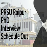 PRSU Raipur PhD Interview Schedule Out